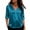 Blue, variant on Women's Satin Silk Blouses Smoth Soft V Neck 3/4 Roll Tab Sleeve Shirts Elegant Business Casual Curved Hem Solid Color Tops XXXL