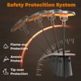 thumbnail image 5 of Pamapic 50,000 BTU Freestanding Outdoor Patio Heater with 27.6" Storage Tabletop and Adjustable Thermostat for Garden, Backyard, 5 of 9