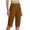 Brown, variant on Womens Capri Pants Loose Casual Summer Workout Bottoms High Waist Straight Leg Pockets Yoga Trouser