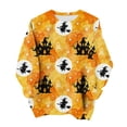 thumbnail image 2 of Meichang Womens Oversized Sweatshirt Halloween Fall Halloween Graphic Sweatshirt Crew Neck Casual Long Sleeve Pullover Holiday Family Matching Tops, 2 of 8