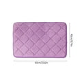 thumbnail image 3 of Soft Velvet Bath Mat | Ultra Absorbent Non-Slip Foam Bathroom Rug | Machine Washable Fast Drying Floor Mat | 40X60Cm Purple Polyester | 1Pc, 3 of 9