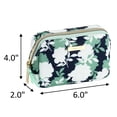 thumbnail image 2 of Sophia Joy Zippered Travel Makeup & Accessory Clutch in Blue Floral Pattern with Signature Gold Hardware, 2 of 7
