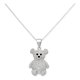 thumbnail image 1 of Collar De Osito De Peluche De Zirconia Para Mujer Plata 925, 1 of 5