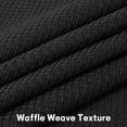 thumbnail image 5 of Haperlare Kitchen Curtains 30"W x 36"L Waffle Woven Textured Light Filtering Cafe Curtains for Bathroom, Black, 2 Panels, 5 of 8