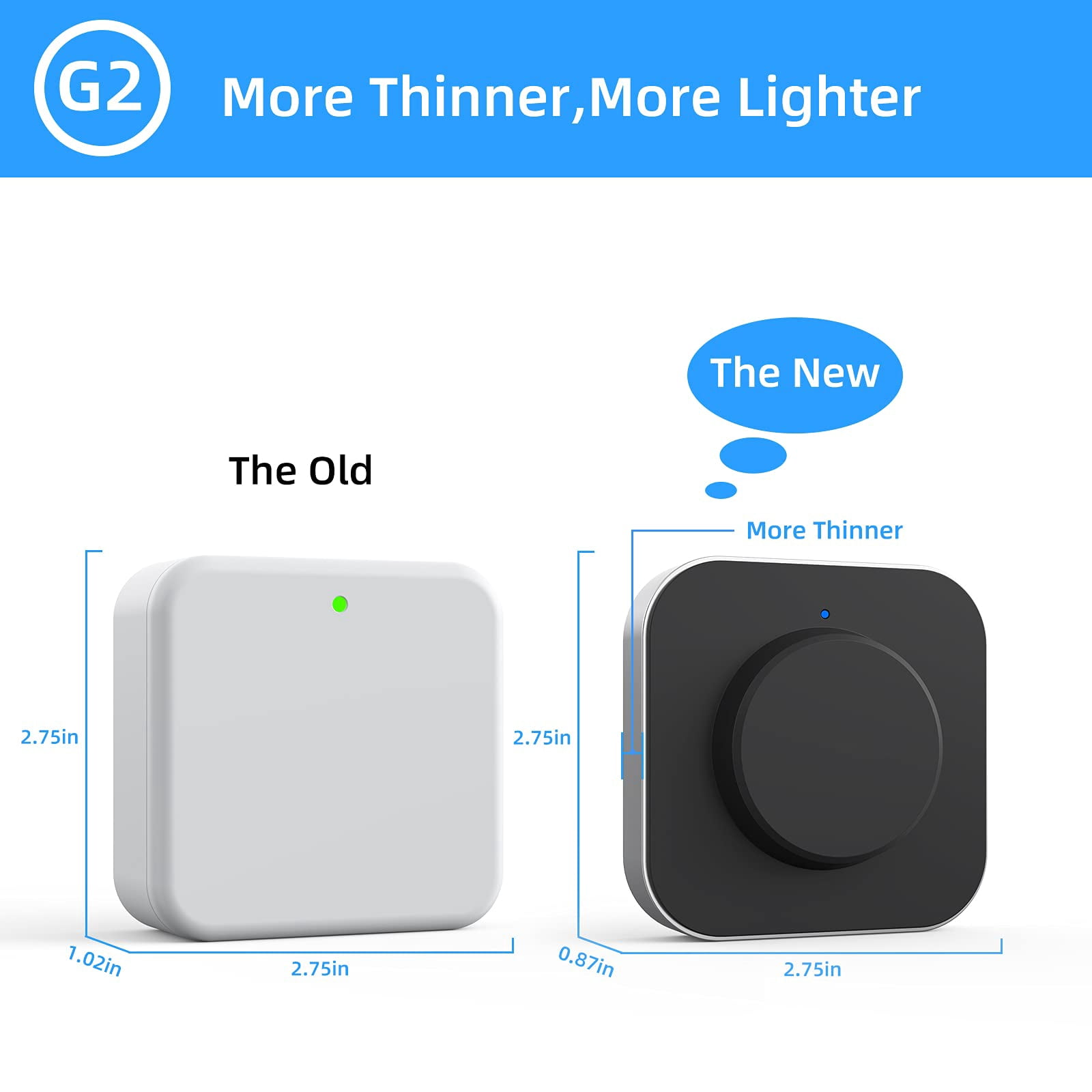 SMONET Smart Lock Pêne dormant intelligent WiFi avec poignée, serrure
