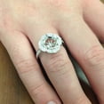 thumbnail image 4 of Pompeii 1/2ct Antique Halo Diamond Engagement Ring Setting 14K White Gold (G/H,SI1-SI2), 4 of 4