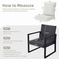 thumbnail image 4 of NOFFA 2 Set 20 x 20 x 4 inch Outdoor Chair Cushions for Patio Furniture for Wicker Chair, Water Resistant Removable Cover and Straps, Non-Slip Base, Beige, 4 of 8