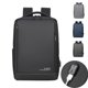 thumbnail image 1 of Mochila de negocios con carga USB para hombre, impermeable, para viaje y portátil (negra), 1 of 8