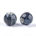 thumbnail image 2 of GKNET 100pcs Porcelain Beads Round Fancy Antique Glazed 10-12mm Loose Ball Bead-Prussian Blue, 2 of 6