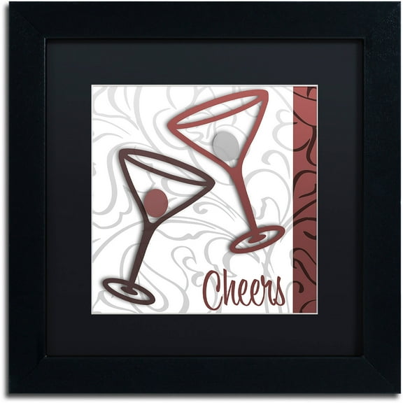 Trademark Fine Art "Cheers II" Canvas Art by Color Bakery Black Matte, Black Frame