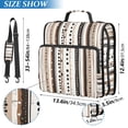 thumbnail image 2 of FORMRS Zipper Binder with Shoulder Strap 2-inch Ring 500 Sheet Capacity File Bag, Brown Abstract Stripes, 2 of 5