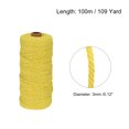 thumbnail image 2 of Unique Bargains Cotton Rope Twine String Twisted Braided Cord, Yellow 100m/109 Yard for Wall Hanging, Macrame Knotting, 2 of 7