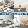thumbnail image 3 of 2 Pack Dish Drying Mat for Kitchen , Microfiber Dishes Drainer Mats , Home Dish Drying Pad for Dishes and Glassware,15" x 20" ,Gray, 3 of 13