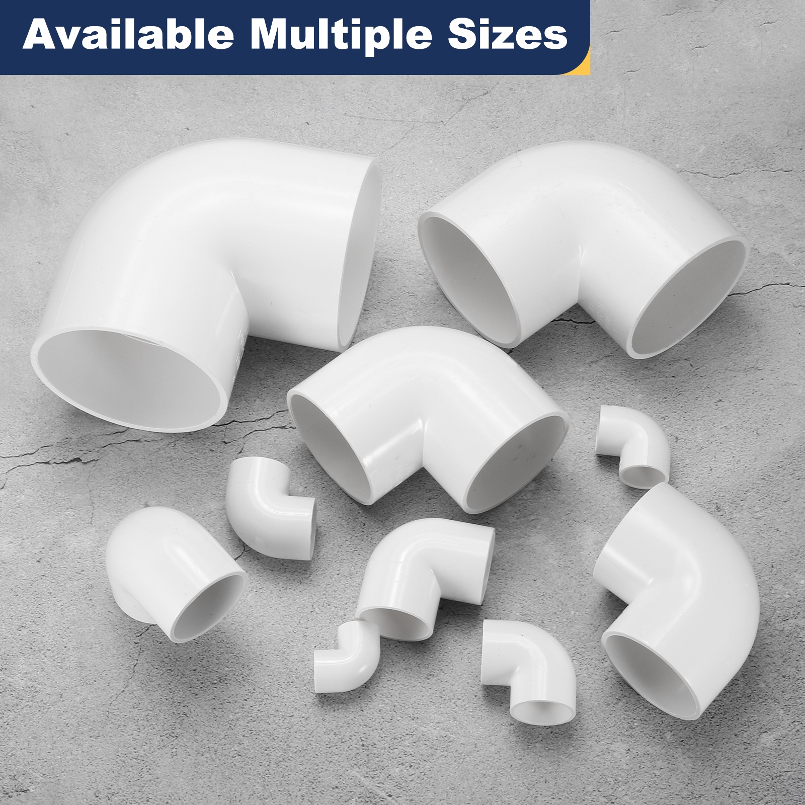 Unique Bargains 90 Degree Elbow Pipe Fittings Connector for Applications White