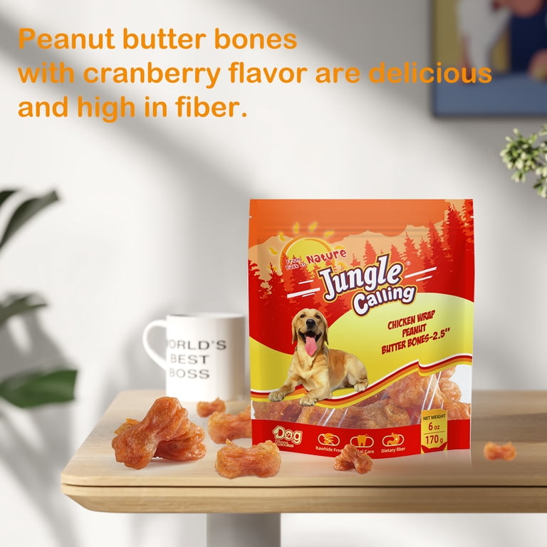 Jungle Calling Chicken Wrapped Peanut Butter Bone Training Treats photo 7
