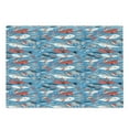 thumbnail image 1 of Narwhal Cutting Board, Underwater Life Themed Whale and Bird Feather Illustration Colorful Design, Decorative Tempered Glass Cutting and Serving Board, Large Size, Multicolor, by Ambesonne, 1 of 1
