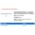 thumbnail image 2 of Exhaust Manifold Gasket - Compatible with 1937 Chevy GC 3.5L 6-Cylinder, 2 of 2