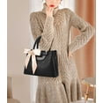 thumbnail image 2 of Women's Solid Color Fashionable Woven Handbag Elegant Crossbody Bag with Adjustable Strap Tote Shoulder Bags, 2 of 6