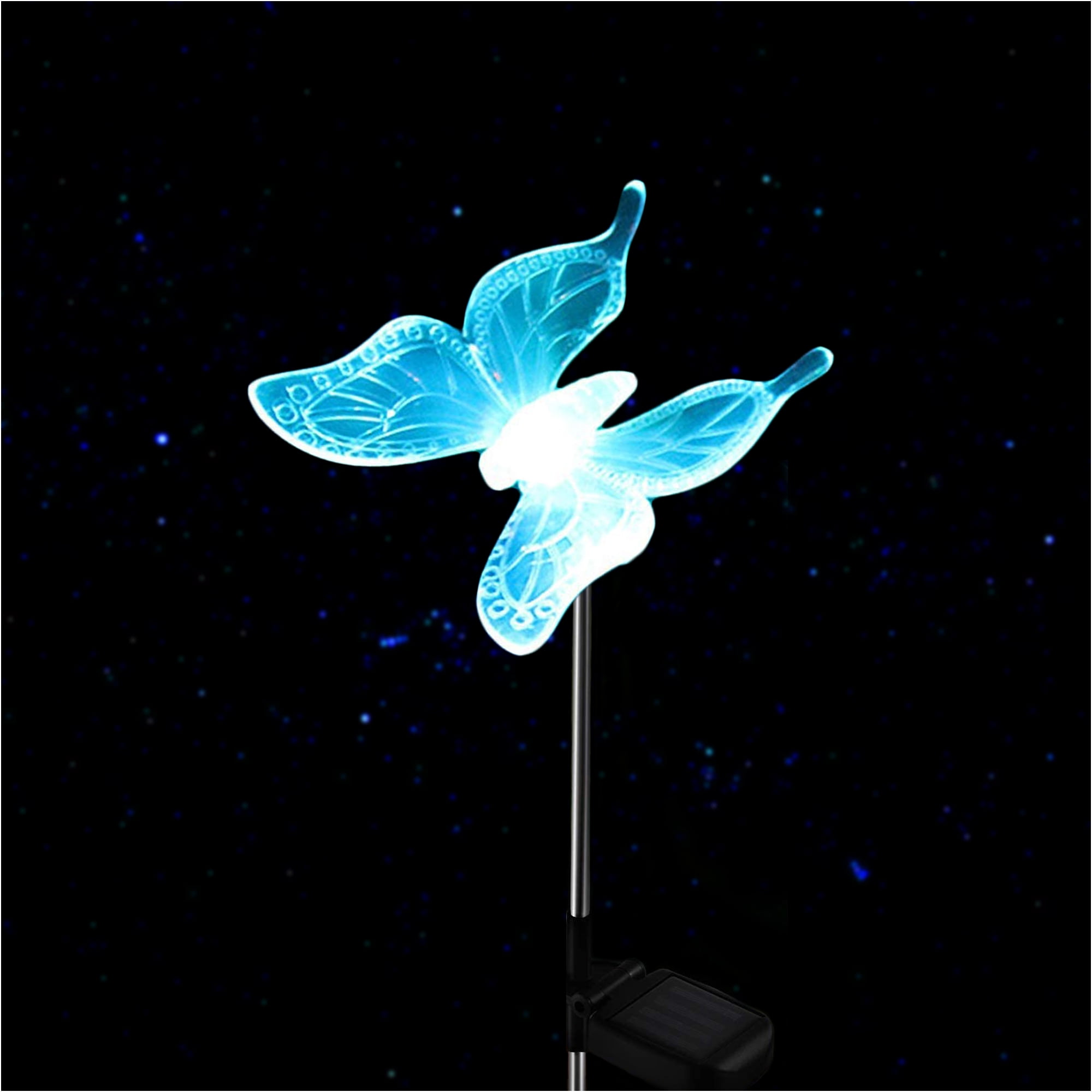 Grasslands Road Solar Butterfly Color-Changing Stake 