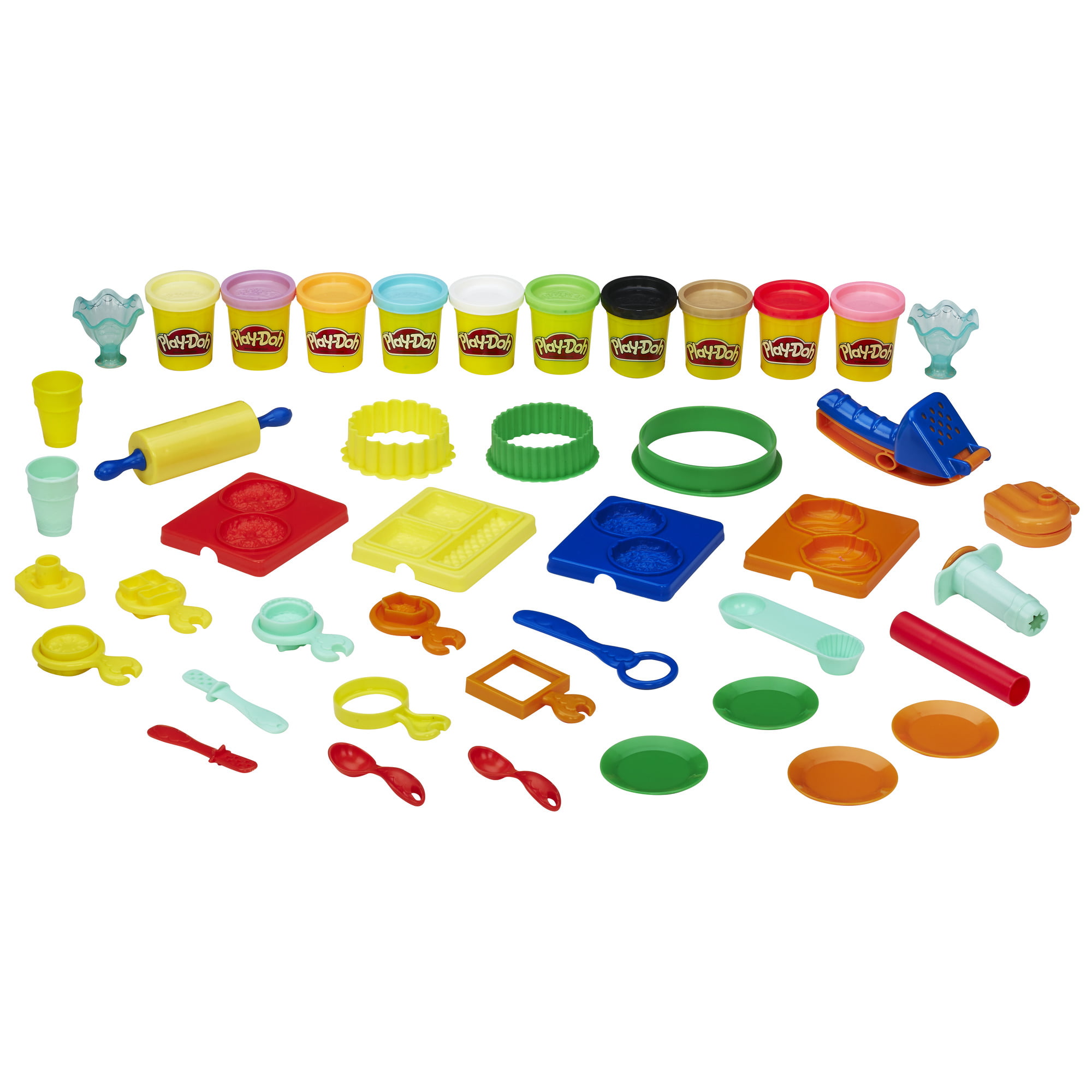 Play-Doh Play 'n Store Table Toy, Arts & Crafts Activities for Kids 3 Years  & Up, Over 25 Play-Doh Accessories, 8 Modeling Compound Colors (