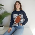 thumbnail image 5 of Retro Game Day Football Sweatshirt Vintage Football School Spirit Shirt Navy Large, 5 of 6