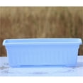 thumbnail image 2 of Thickened Rectangular Flower Pot PP Resin Garden Vegetables Planter Container with Tray 44x19x14cm, 2 of 4