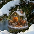 thumbnail image 5 of hengsof Cozy Farm Cottage Themed Christmas Pendant Flatbed Car Acrylic Ornament for Tree Branches Shelves Farmhouse-Style Home Ambiance Perfect for Christmas, 5 of 6