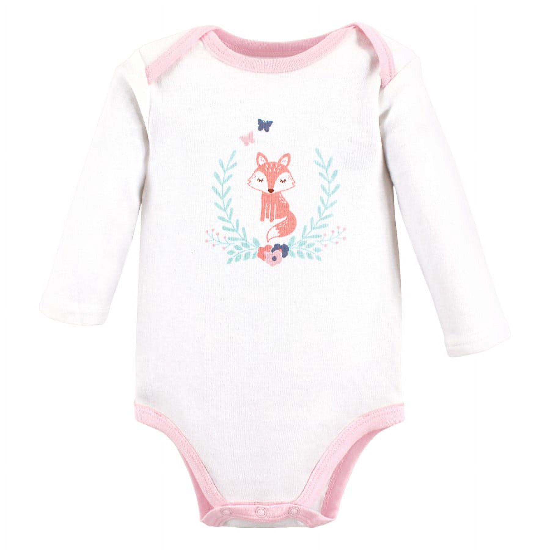 Hudson Baby Cotton Long-Sleeve Bodysuits, 3-Pack, Newborn- 24 Months