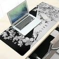 thumbnail image 6 of Black White Japanese Mouse Pad 35.4 X 15.7 Inch XXL Cherry Blossom Death Life Full Desk Mousepad Extended Large Non-Slip Rubber Base Big Keyboard Mat with Stitched Edges for Gaming and Office, 6 of 6