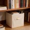 thumbnail image 6 of Simple Houseware Foldable Storage Bin, Cube Organizer Storage Bins with Handles, for Organizing Pantry, Closet, Shelf, Nursery, Playroom, Toy Box, Cubby, 10.6" x 10.6" x11", 6 of 6