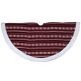 thumbnail image 2 of Northlight 48" Red and White Knitted Snowflake Lodge Christmas Tree Skirt, 2 of 3