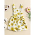 thumbnail image 3 of Bagilaanoe Toddler Baby Girl Jumpsuit Shorts Sleeveless Floral Print Romper Overalls 12M 18M 2T 3T 4T 5T Kids Short Pants Summer Clothes, 3 of 7