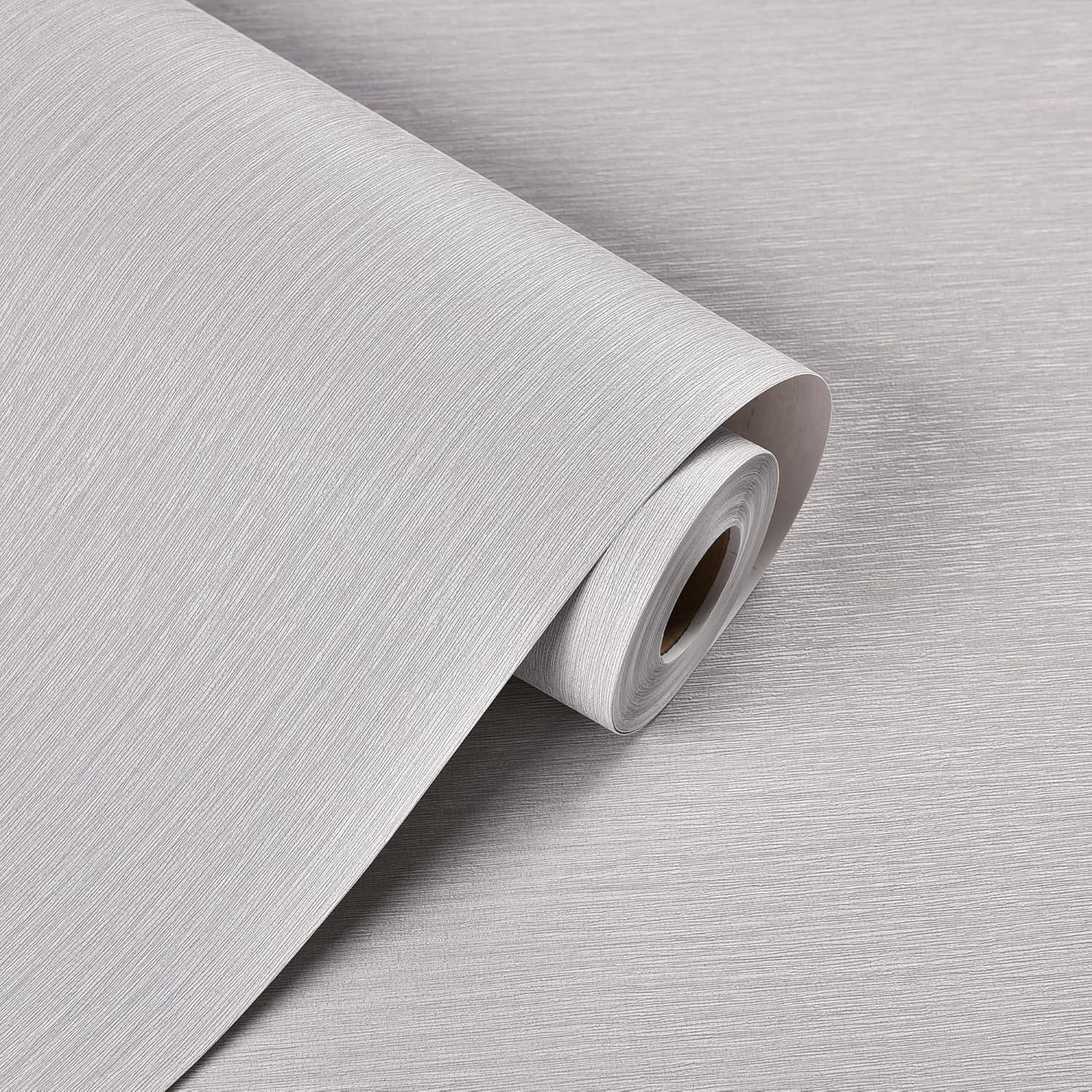 Grasscloth Wallpaper Peel and Stick 20.9in X 393in Fabric Contact Paper Wall Paper Textured Wallpaper Vertical Stripes Look Self-Adhesive Thick Vinyl Embossed Film