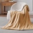 thumbnail image 2 of ROSEKIND Flannel & SherpaThrow Blanket for Couch, Non-Heated, Thick & Warm Cozy Blanket for Winter, Soft Fuzzy Plush Throw Gifts for Women and Men, 50x60In, Grey, 2 of 8