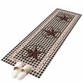 thumbnail image 2 of Retro Mottled Washable Area Rug 2 x 6 ft Country Star Farmhouse Black Buffalo Plaid, Soft Non Slip Rugs Stain Repellent Indoor Felt Carpet for Living Dining Room Bedroom Home Office, 2 of 9
