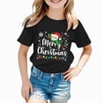 thumbnail image 6 of TOWED22 Girls Christmas T-Shirt Christmas Funny Graphic Casual T Shirts Xmas Gifts Christmas Party Outfits, 6 of 6