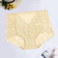 thumbnail image 2 of Gibobby Panty sexy Ajuste Bragas florales sexis encaje para mujer, ropa interior tiro bajo, ropa interior cómoda para mujer, lencería femenina （Amarillo， M), 2 of 5