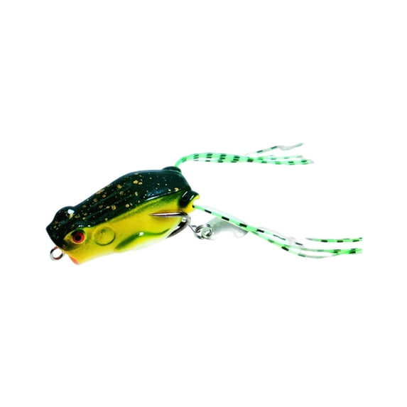 AURORA TRADE 4cm/7.5g Fishing Lure Dual Hooks with Tassels Spinner Sequin Hollow Simulated Long Casting Artificial Soft PVC Snakehead Frog Bait Fishing Supplies