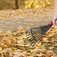 thumbnail image 2 of EeaseCA Leaf Rake Plastic Rake Gardening Rake Tool Small Garden Rake with Handle, 2 of 6