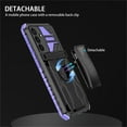 thumbnail image 7 of CCSamll Case for Samsung Galaxy A24 4G with Belt Clip Holster, Heavy Duty Protection Armor Case with Kickstand Sturdy Durable Phone Cover for Samsung Galaxy A24 4G JG Purple, 7 of 7
