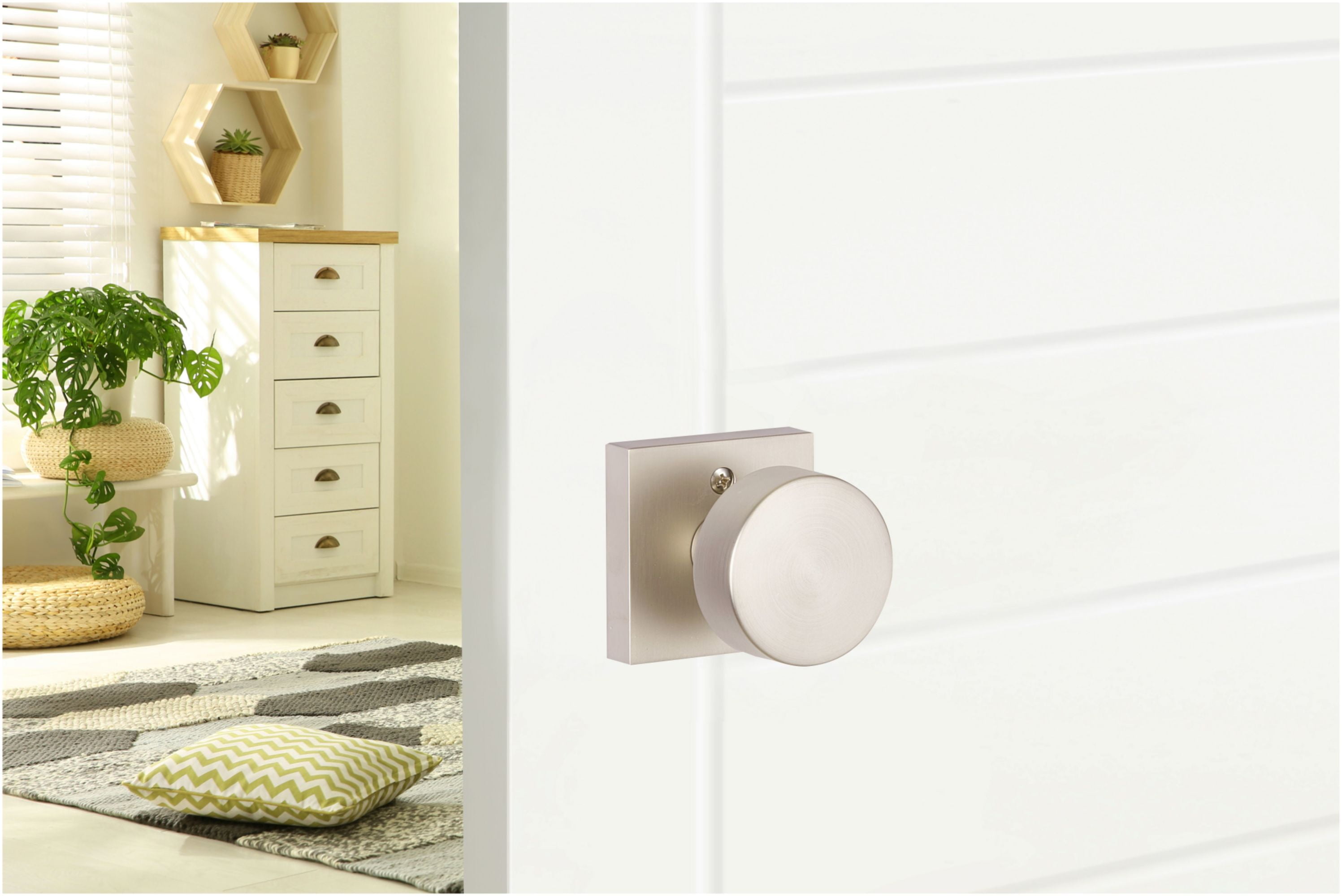 Sure-Loc ZH100-SQ FBL Zurich Non-Turning One-Sided Dummy Door Knob - Black