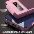 thumbnail image 4 of Designed for Samsung Galaxy S10 Plus Case Galaxy S10+ Case Gift Militay Grade Drop Protective Rugged Cover Shockproof Case for Galaxy S10 Plus Phone Case for women men boy girl (Pink+Rose Red), 4 of 16