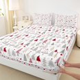 thumbnail image 3 of Homewish Colorful Xmas Tree Twin Sheet Sets,Merry Christmas Twin Fitted Sheet,Gray White Red 03 For Girls Kids,Super Cozy Room Decor,3 Pieces, 3 of 7