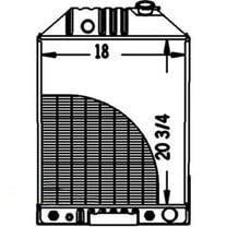 RAParts 219781 Radiator - 20 3/4 x 17 1/4 x 2 5/8 Fits Ford/New Holland