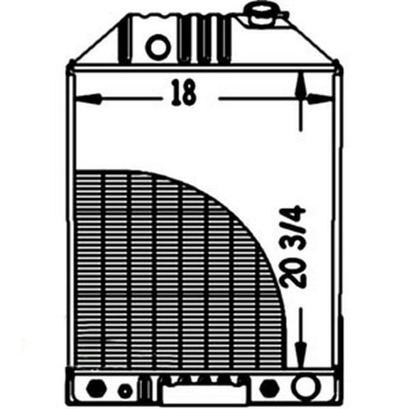 RAParts 219781 Radiator - 20 3/4 x 17 1/4 x 2 5/8 Fits Ford/New Holland