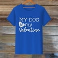 thumbnail image 6 of Baqcunre Valentine's Day Shirts for Women MY DOG Is My Valentine Print Crew Neck Pullover T Shirt (Light blue S-3XL), Womens Tops Graphic Tees Shirts for Women, 6 of 9