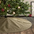 thumbnail image 1 of Plain Burlap Christmas Tree Skirt 48 Inch, Large Tree Collar for Personalized Handprint, Country Rustic Indoor Xmas Decorations, 1 of 4