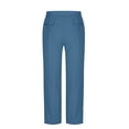thumbnail image 6 of Men Casual Loose Multi-Pocket Yoga Pants with Elastic Waist, Trousers Joggers, Straight Leg Drawstring, Lightweight Breathable Quick Dry, Gym Workout Running Hiking | AKLJWH,Blue L, 6 of 8