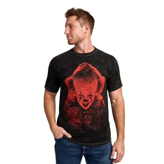 It Chapter 2 Adult Black Mineral Wash Crew Neck Short Sleeve T-shirt-Small