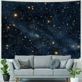 thumbnail image 4 of ERAPDAUR  Night Sky Stars Tapestry Wall Hanging Dark Blue Cosmic Starry Fantasy Galaxy Universe Texture Artwork for Bedroom Living Room Dorm Decor Fabric 60x50inch, 4 of 6